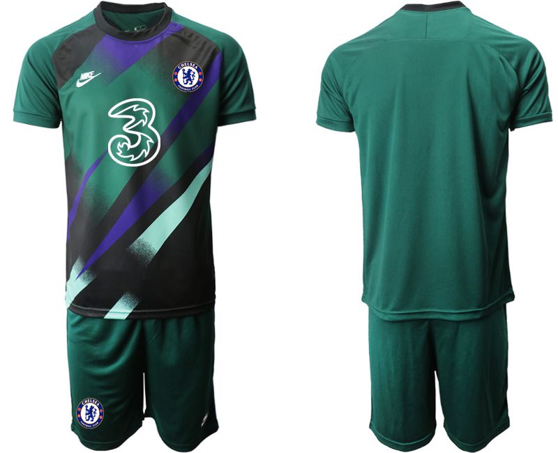 Men 2020-2021 club Chelsea Dark green goalkeeper Soccer Jerseys->spain jersey->Soccer Country Jersey